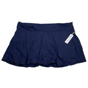 Anne Cole Plus Size Banded Swim Skirt Navy Blue Size 22 W New with Tags